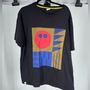 Fielder bonobos collab black t shirt XL with bright graphic